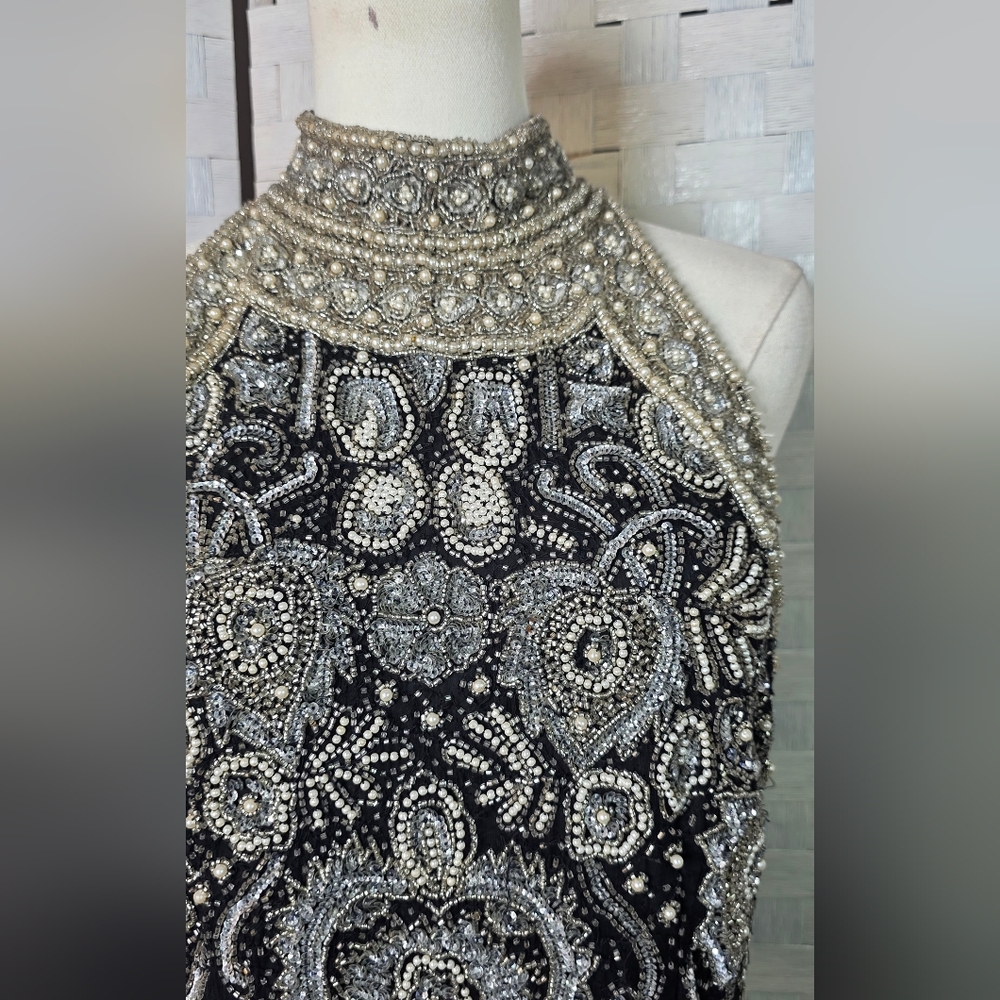 VINTAGE 90'S Laurence Kazar Beaded Dress - Picture 5 of 8
